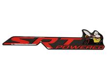 Scat Pack Challenger of Charger SRT Powered badge embleem koepelvormige sticker sticker Dodge Reed kleur grijze achtergrond met zwarte schaduwen
 2