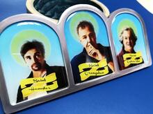 Heilige drie-eenheid van het Grand Tour altaarpictogram Jeremy Clarkson (de orang-oetan) Richard Hammond (Hamster) James May (Captain Slow) embleem sticker sticker
 2
