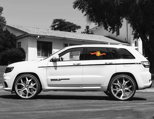 4x4 Logo Dunne Strepen Zijvinyl Decal Sticker voor Jeep Grand Cherokee