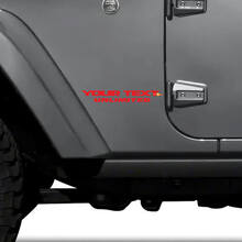 Aangepaste Tekst Onbeperkt Zijvinylsticker Set voor Jeep Wrangler_2