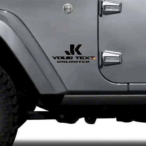 Aangepaste JK Unlimited Side Vinyl Decal Set voor Jeep Wrangler