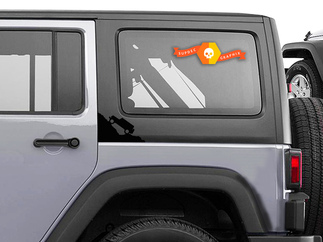 2 Jeep Climbing Mountain-stickers voor 2007-2018 Jeep Wrangler JK JL Nieuw
