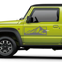 Zijdeur bergen vinyl sticker geschikt voor Suzuki Jimny
 3