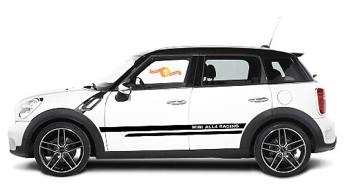 Mini All4 Racing Stijl Zijstrepen Vinyl Decals Kit voor MINI Countryman R60