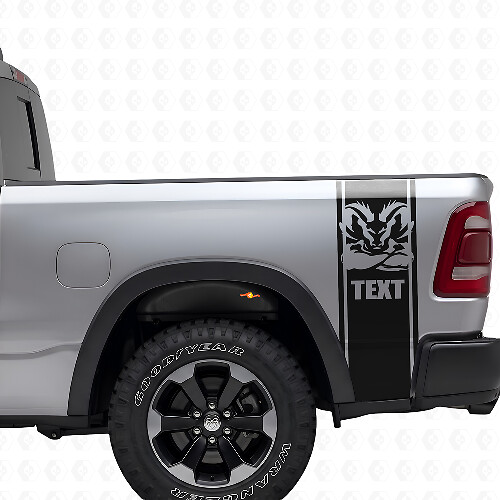 Custom Hemi Stijl Zijstrook Vinyl Decal Set voor Dodge Ram 1500 2500