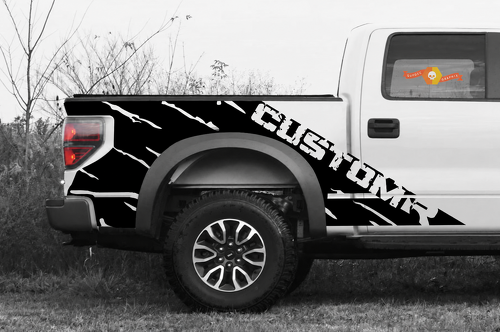 CUSTOM Predator Paar Bedside Zijvinyl Decal Sticker voor Ford F-150 2010-2014