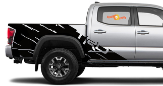 Nieuwe 2 side TOYOTA TRD TACOMA modder splash GRAPHICS DECALS nachtkastje VINYL
