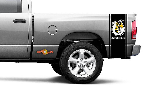 Rumble Bee Stijl Bedside Stripe Vinyl Sticker voor Dodge Ram