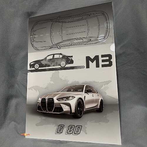 Aangepast M3 G80 Glanzend Acryl Garage Wandpaneel voor BMW-fans
