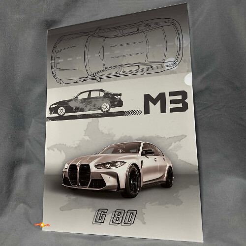 Aangepast M3 G80 Glanzend Acryl Garage Wandpaneel voor BMW-fans