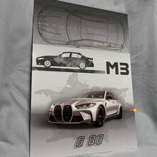 Aangepast M3 G80 Glanzend Acryl Garage Wandpaneel voor BMW-fans_3