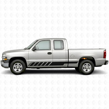 Schuin geplaatste Racedeuren & Rocker Panel Vinyl Strepen voor Chevrolet Silverado 1500 GMT800 1999-2007_2