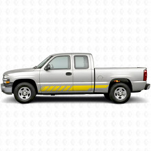 Schuin geplaatste Racedeuren & Rocker Panel Vinyl Strepen voor Chevrolet Silverado 1500 GMT800 1999-2007_3