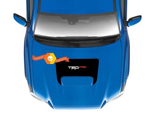 TRD Pro Blackout Motorkap Luchtinlaat Vinyl Decal voor Toyota Tacoma 2016-2020
