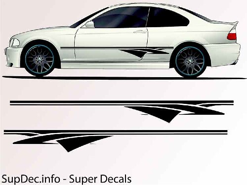 Geometrische Stijl Strepen Zij Vinyl Decal Sticker