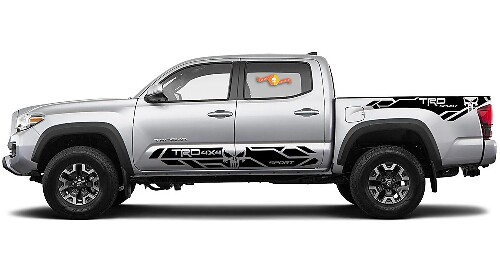 TRD 4x4 Sport Punisher Side Skirt en Bed Side Vinyl Decal Kit voor Toyota Tacoma 2016-20