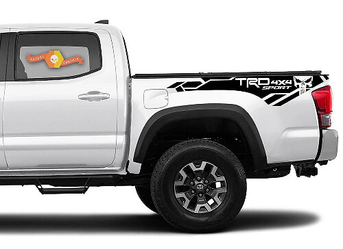 TRD 4x4 Sport Punisher Zij Vinyl Decal Kit voor Toyota Tacoma 2016-2020