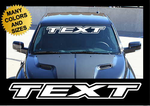 TEXT Omrande Banner Voorruit Vinyl Decal Sticker voor Ford F-150 2015-2017