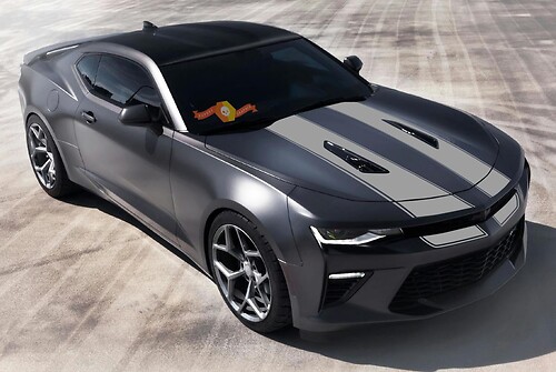 Dubbele Racin Strepen Motorkap Vinyl Decal Sticker voor Chevrolet Camaro 2016-2018