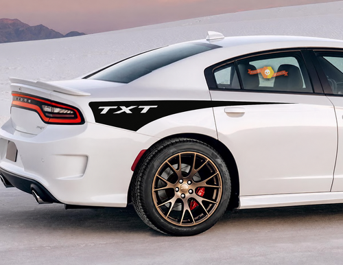 TXT Solid Quarter Wedge Pair Achterspatbord Vinylsticker voor Dodge Charger 2011-2020
