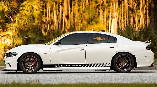 Scat Pack dorpelstrepen vinyl decal kit voor Dodge Charger 2011-2019