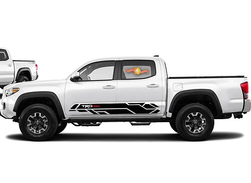 TRD PRO Geometrische Stijl Strepen Zij Vinyl Decal Sticker voor Toyota Tacoma 2016-2020