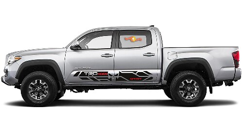 Punisher Skull TRD-stijl zijdelingse vinylsticker set voor Toyota Tacoma 2016-2020