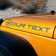 Aangepaste Tekst Military Star Edition Motorkap Sticker Vinyl Decal voor Jeep Wrangler 2