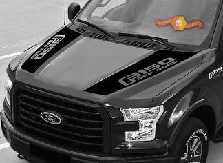 FORD F-150 Raptor Hood Graphics 2015-2019 Ford Racing Stripe-stickers
