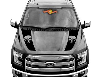 FORD F-150 Raptor Punisher Hood Graphics 2015 2019 Ford Racing Stripe-stickers

