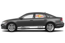 Racing rocker panel strepen vinyl decals stickers voor Volkswagen Passat Wolfsburg B2 B3 B4 B5 B6 B7 B8 CC
 2