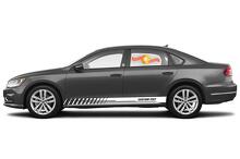 Racing rocker panel strepen vinyl decals stickers voor Volkswagen Passat Wolfsburg B2 B3 B4 B5 B6 B7 B8 CC
 4