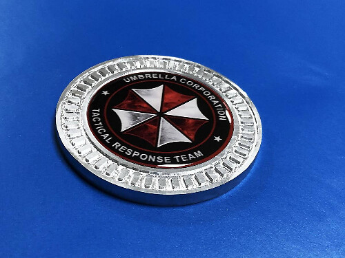 Umbrella Corporation Tactical Response Team Aluminium 3D Badge Embleem voor Jeep Wrangler