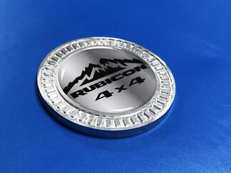 3D Badge Bergen Rubicon 4x4 Metalen Aluminium Bed Side Embleem Voor Jeep Wrangler JL JK YJ TJ
