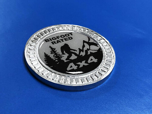 Bigfoot Beoordeeld 4x4 Metaal Aluminium Zijembleem Vinyl Sticker voor Jeep Wrangler