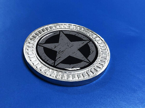 Military Star metalen aluminium embleem vinylsticker voor Jeep Wrangler