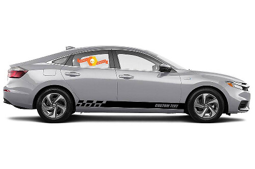 Racing rocker panel strepen vinyl stickers stickers voor 1999-2019 Honda Insight EX stijl #4
