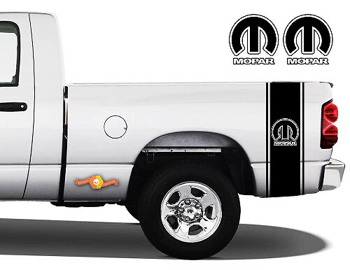 Mopar Stijl Bedside Stripe Vinyl Decal Set voor Dodge Ram 1500-3500