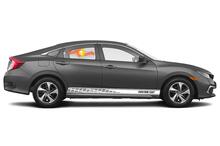 Racing rocker panel strepen vinyl stickers stickers voor Honda Civic Sport
 2