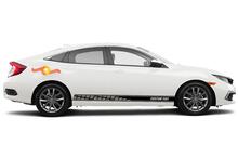 Racing rocker panel strepen vinyl stickers stickers voor Honda Civic EX
 2