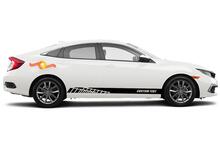 Racing rocker panel strepen vinyl stickers stickers voor Honda Civic EX
 3