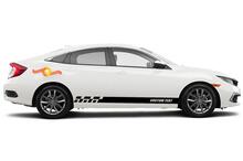 Racing rocker panel strepen vinyl stickers stickers voor Honda Civic EX
 4