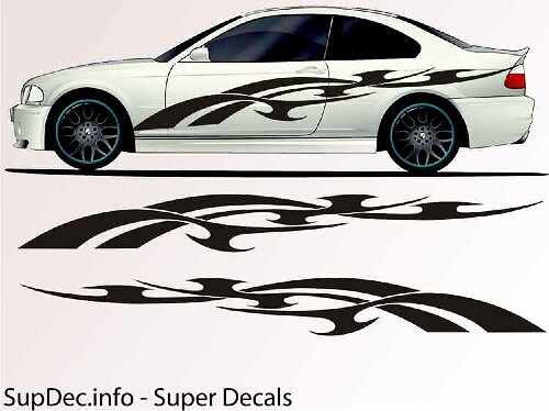Vinyl Auto Body Graphics EXTERIEUR BUITEN Sticker sticker B719