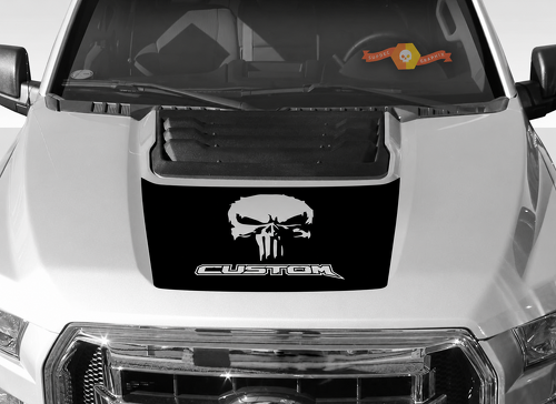 Punisher SVT Motorkap Racing Stripe Graphics Vinyl Stickers Decals voor Musclecar truck krachttruck 2015-2019 8422