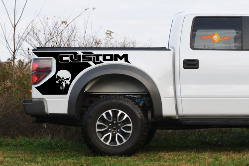 Punisher CUSTOM Stripe — Vinylsticker (laadbakzijde) voor Ford F-150 Raptor 2010-2014