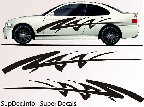 Graffiti-stijl strepen zij vinyl decal sticker