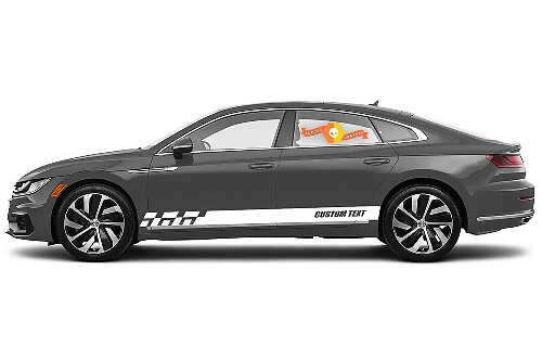 Racing rocker panel strepen vinyl stickers stickers voor Volkswagen Arteon R-Line
