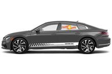 Racing rocker panel strepen vinyl stickers stickers voor Volkswagen Arteon R-Line
 3