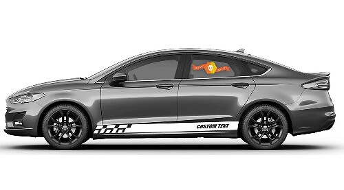 Racing Rocker Panel Strepen Vinyl Decals Stickers voor Ford Fusion