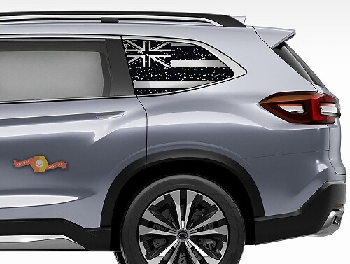 Suba Ascent Forester Hardtop USA vlag vernietigd vlag Hawaii voorruit sticker sticker JKU JLU 2007-2019 of Tacoma 4Runner Tundra Dodge Challenger Charger Wrangler Rubicon - 100
